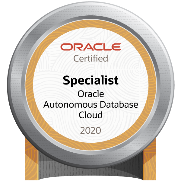 Oracle Autonomous Database Cloud 2020 Specialist